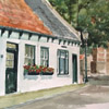 aquarel Dick Carlier: Goedereede
